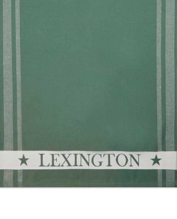 Lexington luomupuuvillafroteinen logokeittiöpyyhe