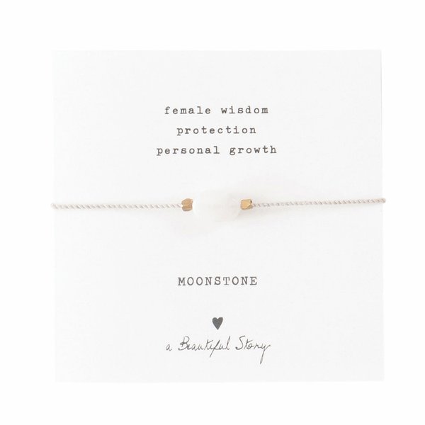 A Beautiful Story Gemstone card bracelet Moonstone
