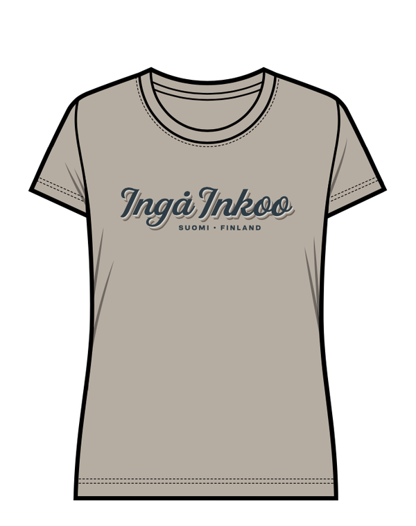 Naisten beige Ingå/Inkoo t-paita